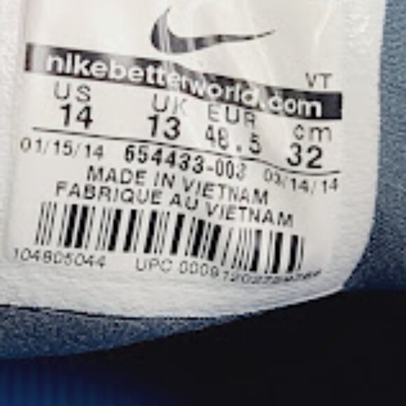 Nike Men's Blue Black Lunarglide 6 654433-003 Mesh Athletic Running Shoes Sz 14 - Picture 6 of 7